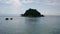 Aerial view of small tropical island near Koh Lipe Sunrise Beach in Thailand