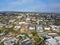 Aerial view of small valley with big mansions in La Jolla Hermosa, San Diego