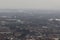 Aerial view of smog in mexico city