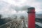 Aerial view smokestack