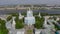 Aerial view Smolny cathedral in Saint Petersburg, Russia