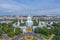 Aerial view Smolny cathedral in Saint Petersburg, Russia