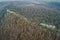 Aerial view of Sninsky kamen Snina rock, Slovakia