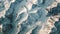 Aerial View of Snow Covered Mountain Range, An aerial shot of a snowy mountain range, AI Generated