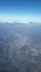 Aerial view of snow covered Romanian Carpathians