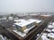 Aerial View of Snow Covered School