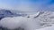 Aerial View of Snowy Swiss Mountains