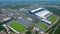 Aerial view of soccer stadium in Stadium Utama Perlis