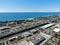 Aerial view of Solana Beach with pacific ocean, coastal city in San Diego County, California. USA