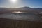 Aerial view of Solar Plant near Las Vegas on Mojave Desert