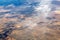 Aerial view of some Egyptian cities and hot deserted lands.