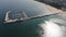 Aerial view of Sopot Pier in Poland - the longest wooden pier in Europe