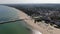 Aerial view of Sopot Pier in Poland - the longest wooden pier in Europe