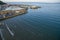 aerial view of South Bay Beach and Harbour Scarborough,