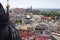 Aerial view of the south part of the Krakow with Wawel castle.