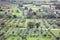 Aerial view of southern Italy rural landscape