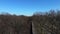 Aerial view of Soviet Memorial in Treptower park during Spring in Friedrichshain Berlin Germany