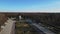 Aerial view of Soviet Memorial in Treptower park during Spring in Friedrichshain Berlin Germany