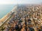 Aerial view of the spanish city of Badalona. Barcelona,