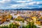 aerial view of the spanish city malaga and rooftops of the old town and adjacent residential district...IMAGE