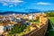 aerial view of the spanish city malaga and rooftops of the old town and adjacent residential district...IMAGE