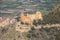 Aerial view of the Spanish Cullera castle