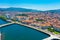 Aerial view of Spanish town Pontevedra