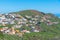 Aerial view of a Spanish town Valverde at El Hierro, Canary islands