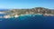 Aerial view of Spargi Island in Costa Smeralda, Italy