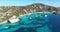 Aerial view of Spargi Island in Costa Smeralda, Italy