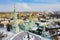 Aerial view of the Spaso-Preobrazhensky Cathedral and residential buildings in Tambov