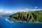 Aerial view of spectacular Na Pali coast, Kauai