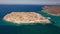 Aerial view. Spinalonga island off the coast of Crete. Former leper colony.