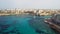 Aerial view of Spinola Bay in St Julien, Malta Island