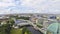 Aerial view of Spree River in Berlin city, Germany