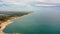 Aerial view of Sri Lanka coastline.