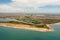 Aerial view of Sri Lanka coastline.