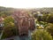 Aerial view of St. Anne Church and neighbouring Bernardine Church, one of the most beautiful and probably the most famous