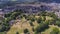 An aerial view of the St Edmundsbury Cathedral in Bury St Edmunds, Suffolk