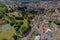 An aerial view of the St Edmundsbury Cathedral in Bury St Edmunds, Suffolk