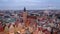 Aerial view of St Elizabeth in Wroclaw, Poland