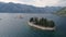 Aerial view of St. George Island near Perast