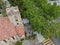 Aerial view of St. Helena Roman Catholic Church