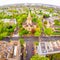 Aerial view of St Johnâ€™s Church in the morning, London, UK