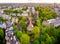 Aerial view of St Johnâ€™s Church in the morning, London, UK