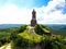 Aerial view of St. Leon chapel, Dabo Alsace France