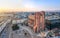 Aerial view of St. Mary Church in Wroclaw, Poland