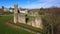 Aerial view. St Mary`s Abbey and Cathedral. Ferns. co Wexford. Ireland