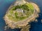 Aerial view of St Michael`s Mount