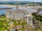 Aerial view of St Michael`s Mount